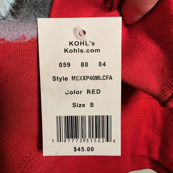 MAD Engine Festive Holiday  Jingle Bell Cat Red Christmas Sweater – Size S (NWT) - Picture 7 of 14